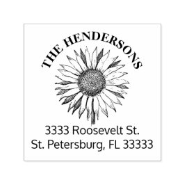 Rustic SolrossolrosPersonlig Returadress Självfärgande Stämpel