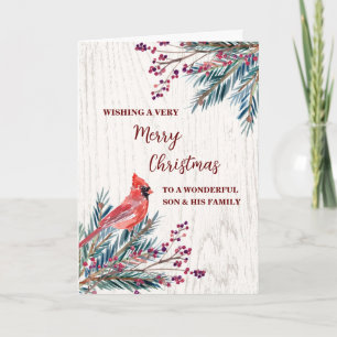 Rustic Son & Family God jul Kort