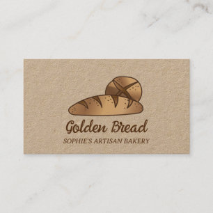 Rustic Sourdough Bread Bakery Baker Visitkort