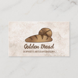 Rustic Sourdough Bread Bakery Baker Visitkort