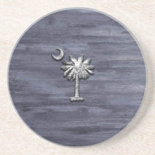 Rustic South Carolina Palmetto och Måne Underlägg