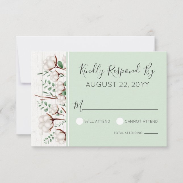 Rustic Southern Cotton & Barn Wood Bröllop OSA (Framsida)