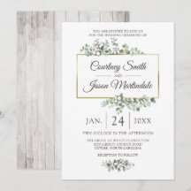 Rustic Southern Cotton Boll Botanical Bröllop