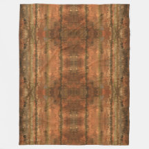 Rustic Southwest Brown Patterned Fleece Blanket