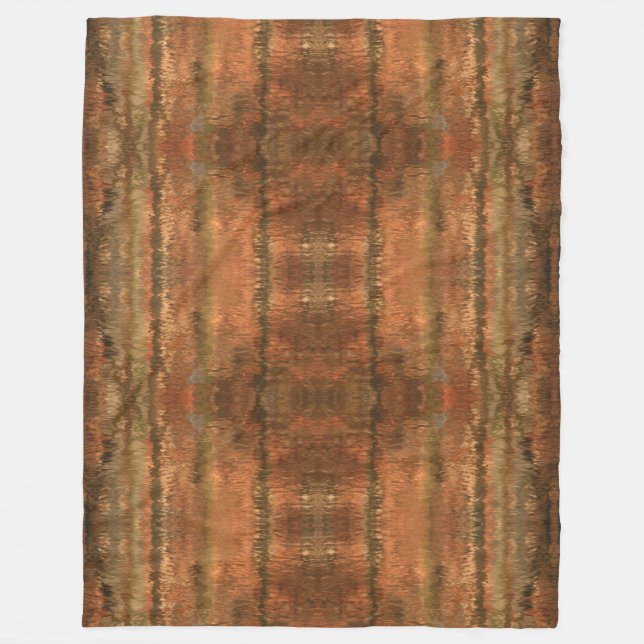 Rustic Southwest Brown Patterned Fleece Blanket (Framsidan)