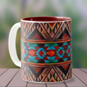 Rustic Southwest Mönster Två-Tonad Mugg