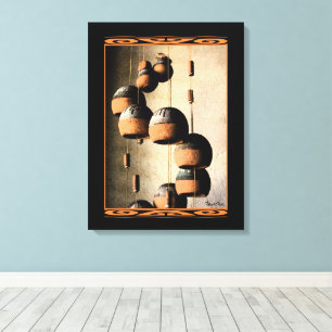 Rustic Southwest Spiraled Vind Chime still Life Canvastryck