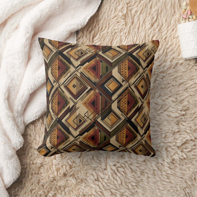 Rustic Southwestern Stripe Pattern (1) Kudde (Filt)