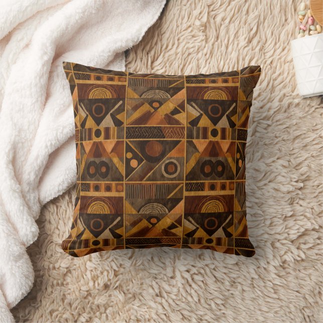 Rustic Southwestern Stripe Pattern (4) Kudde (Filt)