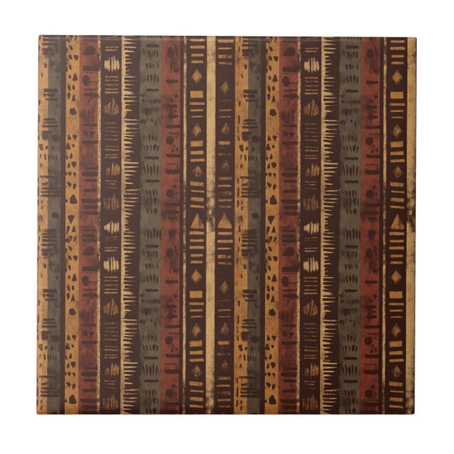 Rustic Southwestern Stripe Pattern (5) Kakelplatta (Framsidan)