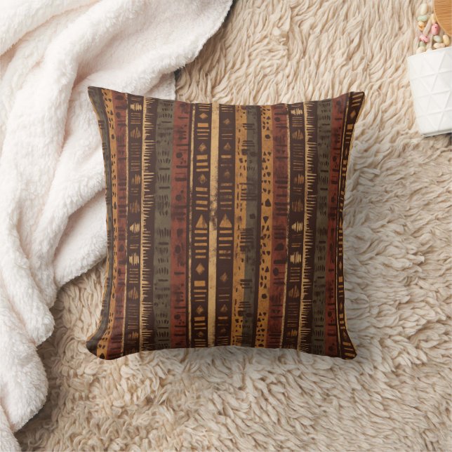 Rustic Southwestern Stripe Pattern (5) Kudde (Filt)