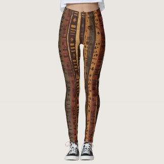 Rustic Southwestern Stripe Pattern (5) Leggings