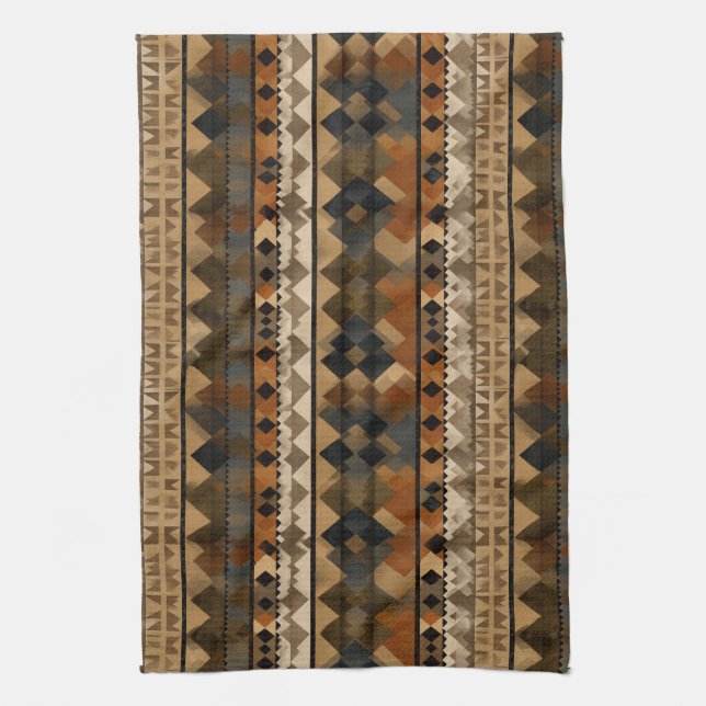 Rustic Southwestern Stripe Pattern (6) Kökshandduk (Vertikal)