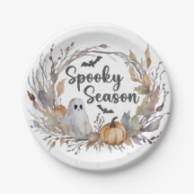 Rustic Spooky Season Papper Plate