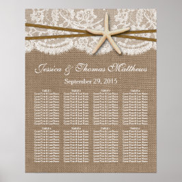 Rustic Starfish Beach Wedding Collection Poster