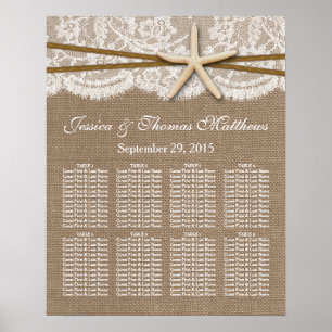 Rustic Starfish Beach Wedding Collection Poster