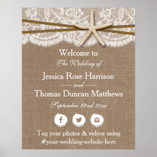 Rustic Starfish Beach Wedding Collection Poster