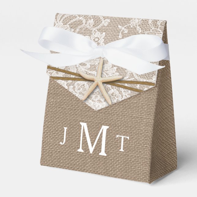 Rustic Starfish Beach Wedding Collection Presentaskar (Framsidan Sidan)