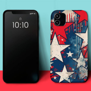 Rustic Stars och stripes Patriotic iphone case