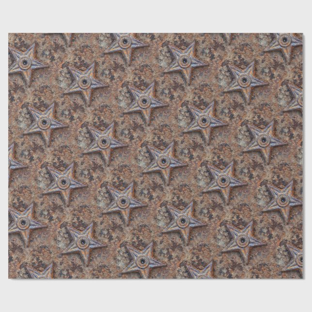 Rustic Stars Presentpapper (Platt)