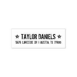 Rustic Stars Returadress Frimärke Självfärgande Stämpel