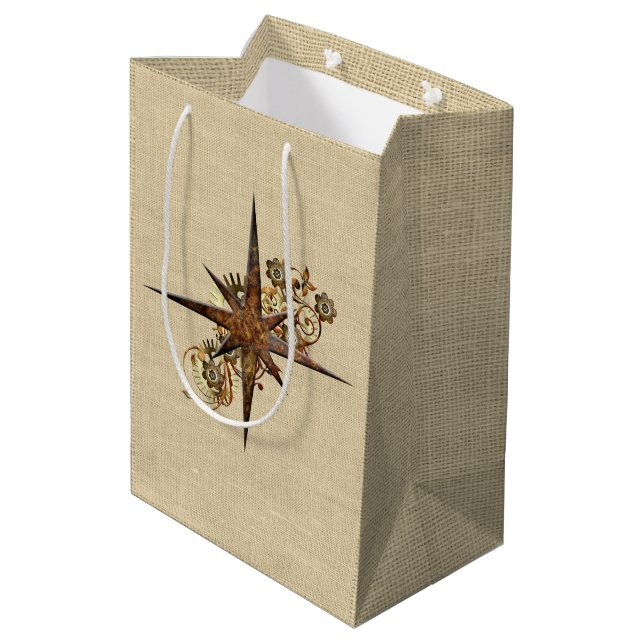 Rustic Steampunk Compass Star (Baksidan Vinklad)