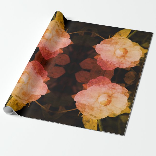 Rustic Stil Blommigt Blommar  Photo Wrapping Pappe Presentpapper (Utrullad)