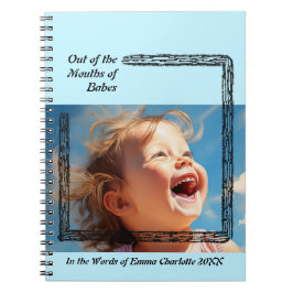 Rustic Stil Blue Baby Bok Anteckningsbok