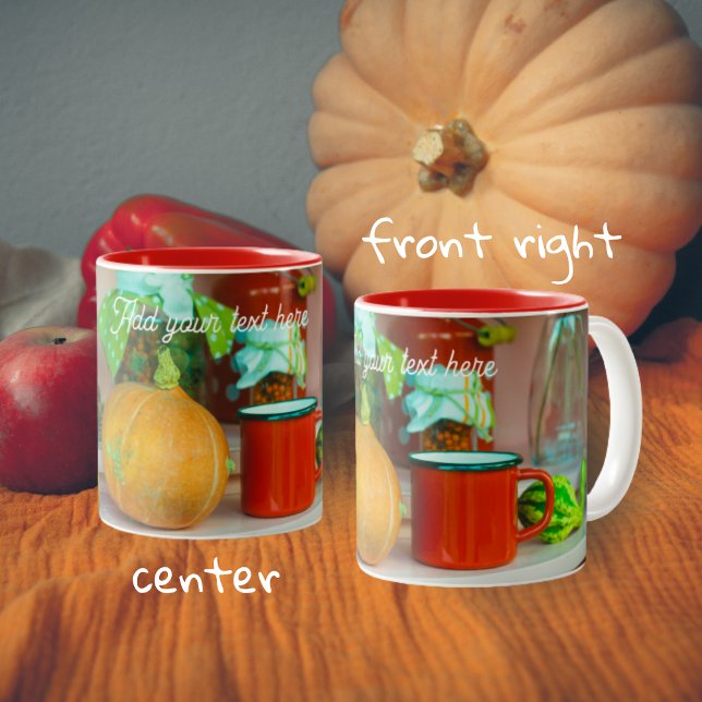 Rustic still Life med en Pumpkin och en Red Mugg (Skapare uppladdad)