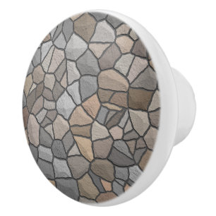Rustic Stone Mosaic Beige Brown Sten utomhus Knopp