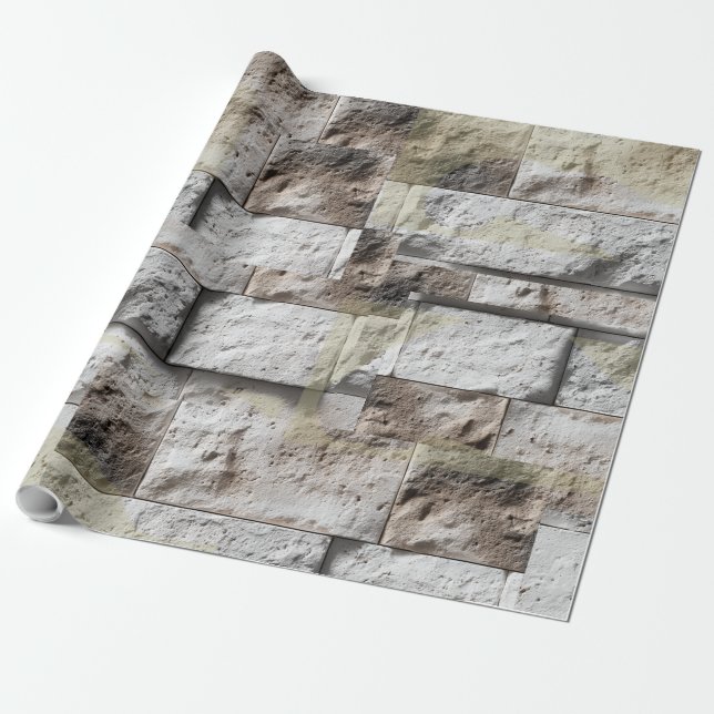 Rustic Stone Travertine Backsplash  Presentpapper (Utrullad)