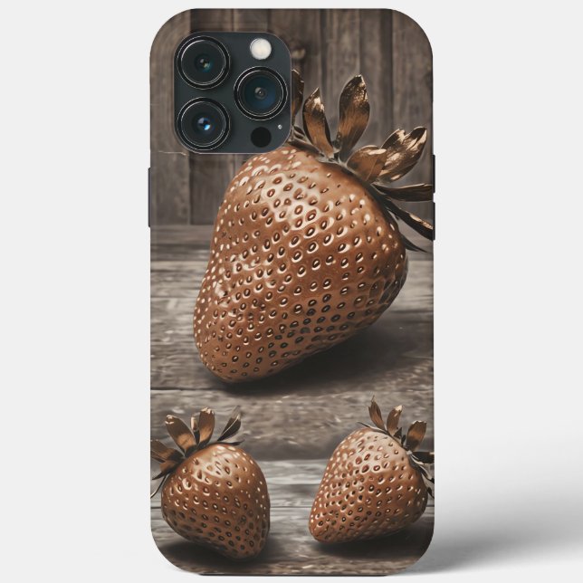 Rustic Strawberry Magnetic Phone Case (Baksida)