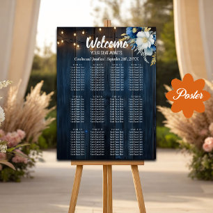 Rustic String Light 12 Bord sätesdiagram Poster