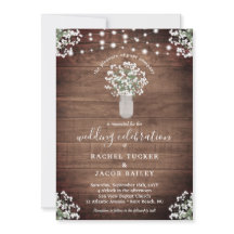 Rustic String Ljus & Blommigt Vas av Babys andedrä