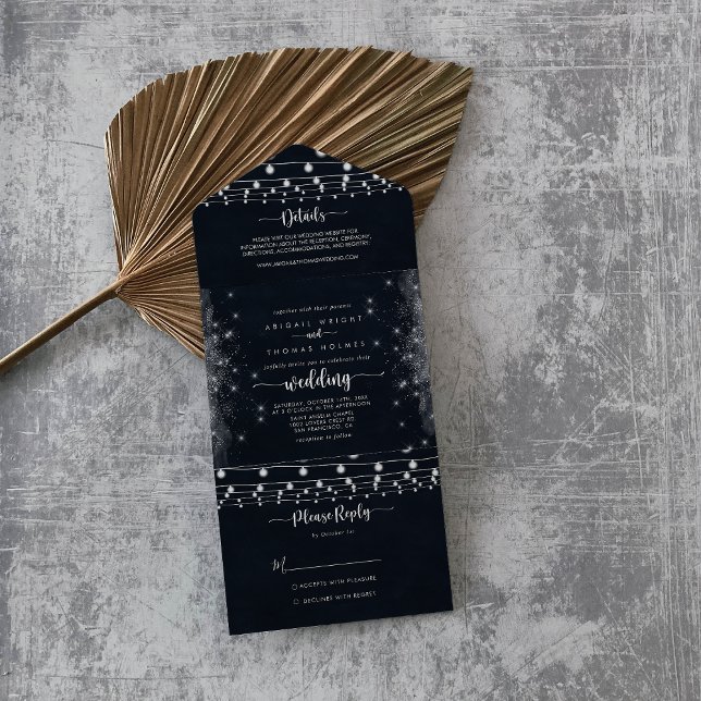 Rustic String Ljus Calligraphy Bröllop (Skapare uppladdad)