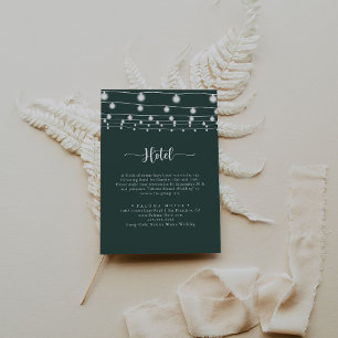 Rustic String Ljus Calligraphy Grönt Hotel Tilläggskort