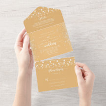Rustic String Ljus Calligraphy Gult Bröllop