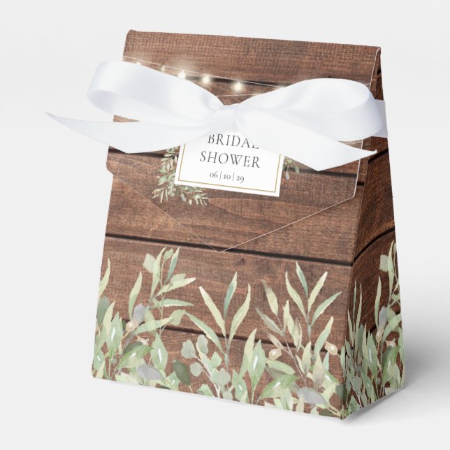 Rustic String Ljus Greenery Möhippa Presentaskar (Framsidan Sidan)