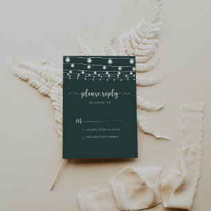 Rustic String Ljus Grönt Calligraphy OSA Kort