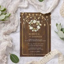 Rustic String Ljus Guld Arch Magnolia Bröllop