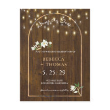 Rustic String Ljus Guld Arch Magnolia