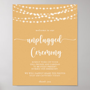 Rustic String Ljus Gult Unplugged Ceremony Poster