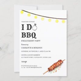 Rustic String Ljus I Do BBQ Förlovningsfest Inbjudningar