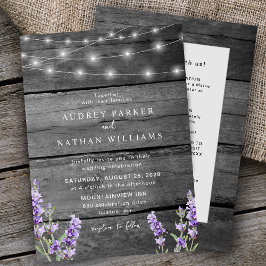 Rustic String Ljus Lavender med närmare uppgifter Inbjudningar