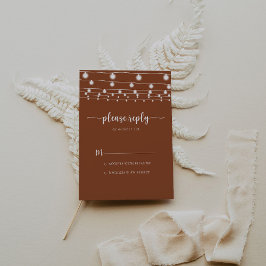 Rustic String Ljus Terracotta Calligraphy OSA Kort