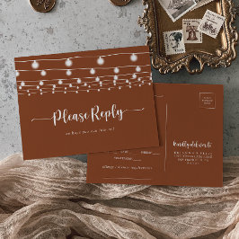 Rustic String Ljus Terracotta Menu Choice OSA Vykort