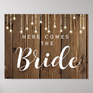 Rustic String of ljus kommer hit Poster