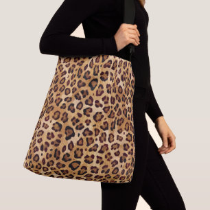 Rustic Struktur Leopard Skriv ut Axelväska