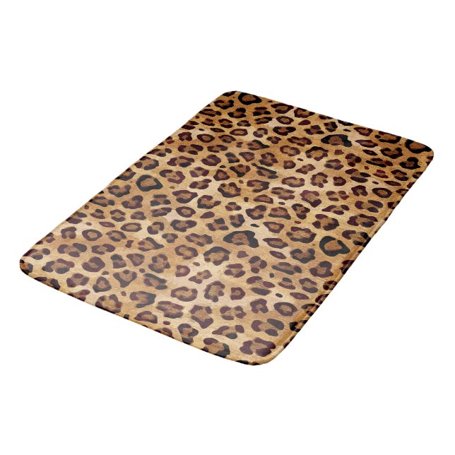 Rustic Struktur Leopard Skriv ut Badrumsmatta (Vinklad)