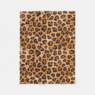 Rustic Struktur Leopard Skriv ut Fleecefilt